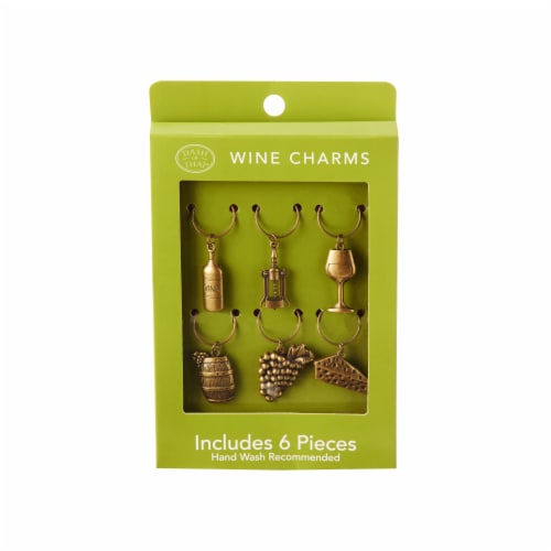Dash of That® Wine Charms - Antique Gold Perspective: front