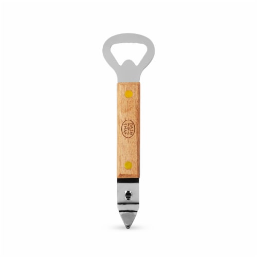 Dash of That Wood Handled Church Key Bottle Opener Perspective: front