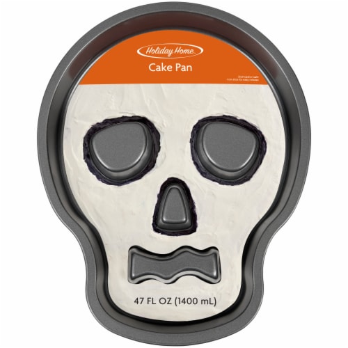 Holiday Home™ Halloween Skull Baking Pan Perspective: front