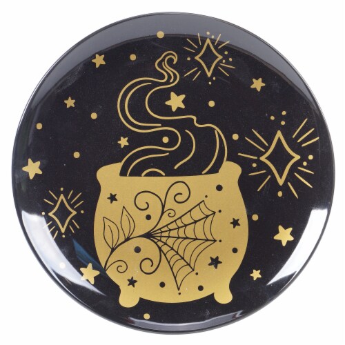 Holiday Home Moon Cauldron Salad Plate Perspective: front