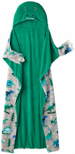 Holiday Home Hooded Dino Throw Blanket Perspective: front