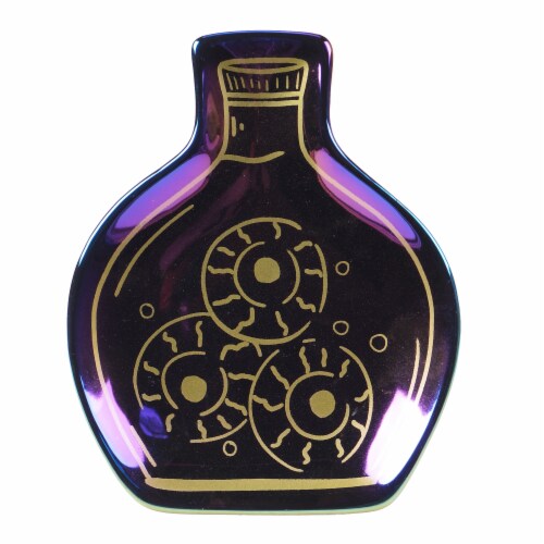 Holiday Home All Hallows Eyes Tidibit Plate - Purple Perspective: front