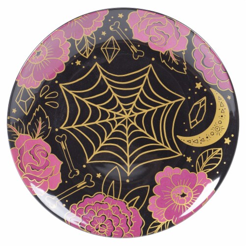 Holiday Home All Hallows Moon Web Dinner Plate Perspective: front