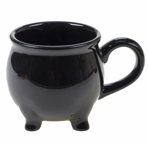 Holiday Home All Hallows Cauldron Shaped Mug - Black Perspective: front