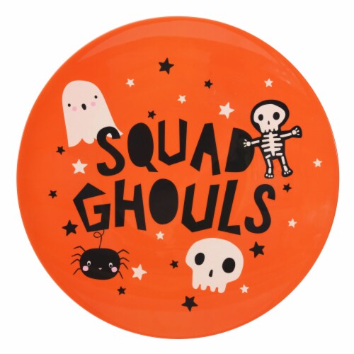Holiday Home Halloween Squad Ghouls Serving Platter - Orange/Black Perspective: front