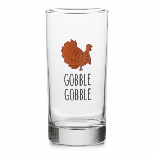 Holiday Home Gobble Gobble Tumbler Glass Perspective: front