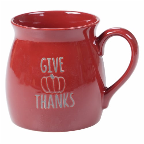 Holiday Home Give Thanks Wax Relief Mug Perspective: front