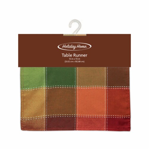 Holiday Home® Autumn Check Table Runner Perspective: front