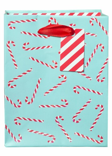 Holiday Home Candy Cane Gift Bag Perspective: front
