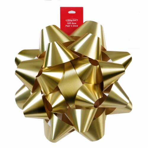 Holiday Home® Peel n' Stick Mega Gift Bow - Gold Perspective: front