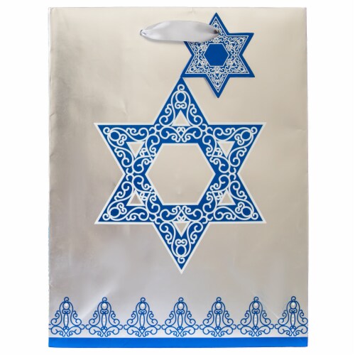 Holiday Home Hanukkah Star of David Gift Bag Perspective: front