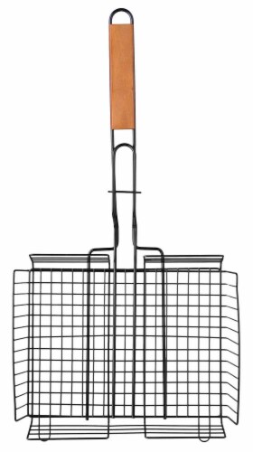 HD Designs Grill Deluxe Non-Stick Grill Basket Perspective: front