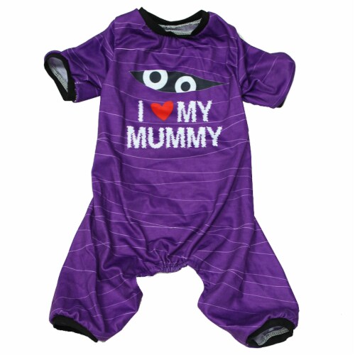Holiday Home Small Mummy Pet Pajamas - Purple Perspective: front
