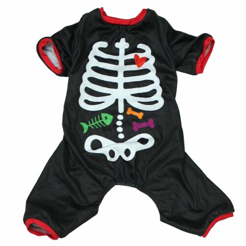 Holiday Home Skeleton Pet Pajamas Perspective: front