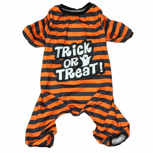 Holiday Home Striped Pet Pajamas - Orange Perspective: front