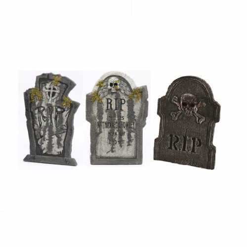 Holiday Home Foam Tombstones - Assorted Perspective: front