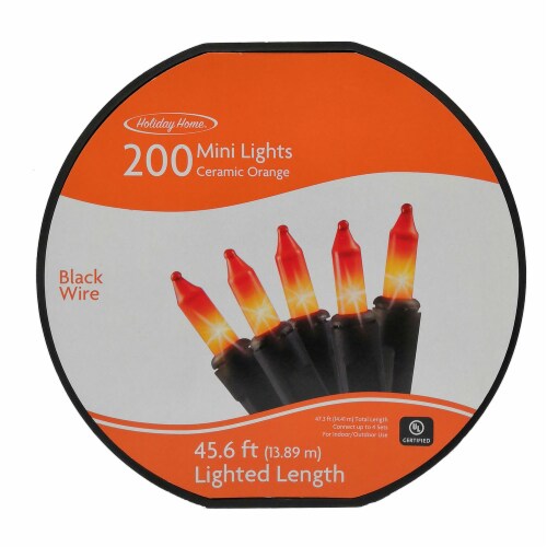 Holiday Home® 200 Mini String Lights - Ceramic Orange Perspective: front