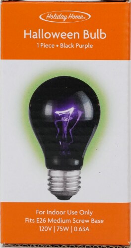 Holiday Home® Halloween 75-Watt Light Bulb - Black Purple Perspective: front
