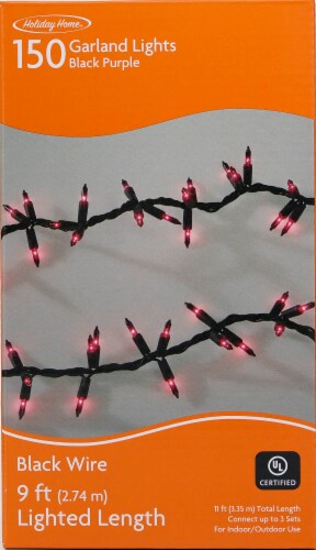 Holiday Home® 150 Garland Lights - Purple Perspective: front