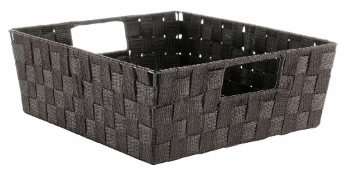 Everyday Living Woven Strap Shelf Tote - Espresso Perspective: front