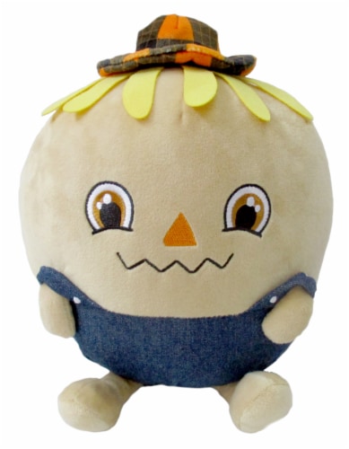 Holiday Home Round Plush Scarecrow Perspective: front