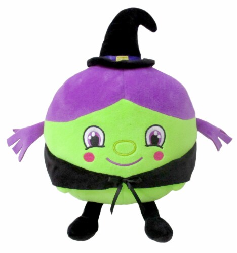 Holiday Home Round Plush Witch Perspective: front