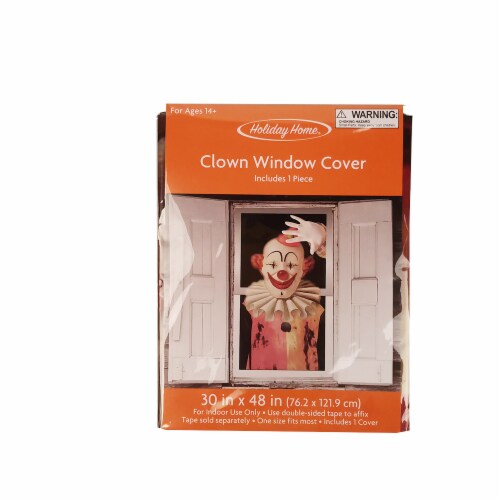 Holiday Home® Clown Window Cover Decor Perspective: front
