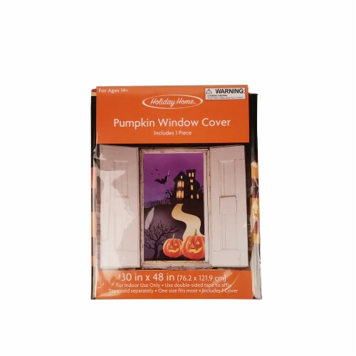 Holiday Home® Pumpkin Window Cover Decor Perspective: front