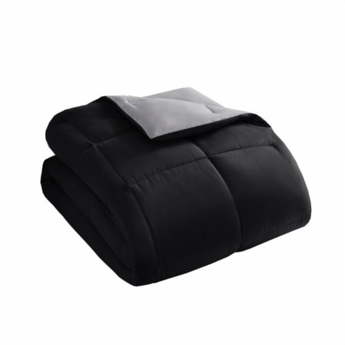 Everyday Living® Down Alternative Comforter - Black/Gray Perspective: front