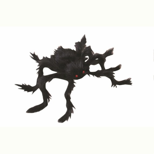 Holiday Home Posable Hairy Spider - Black Perspective: front