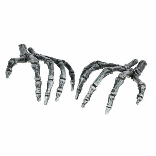 Holiday Home™ Skeleton Hand Decor - Silver Perspective: front