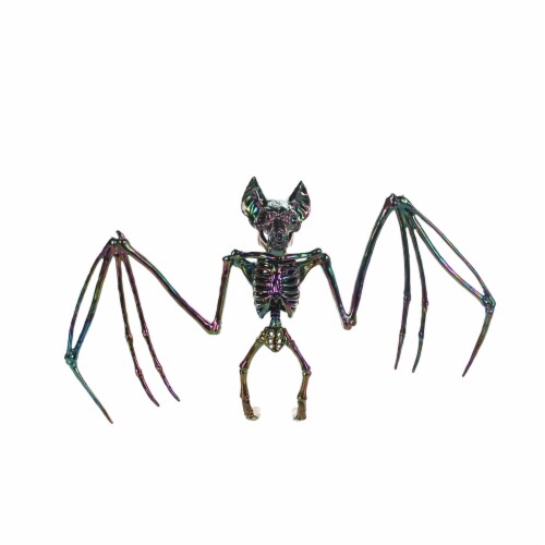 Holiday Home Bat in Oil Slick Decoration Perspective: front