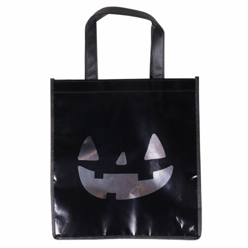 Holiday Home Reflective Jack O Lantern Bag - Black Perspective: front