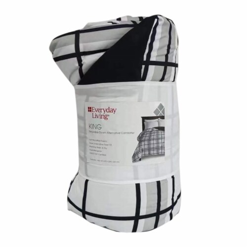 Everday Living Reversible Down Alternative Comforter - Plaid Perspective: front