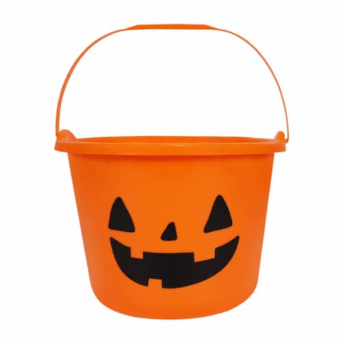 Holiday Home™ Jack o' Lantern Treat Bucket - Orange Perspective: front