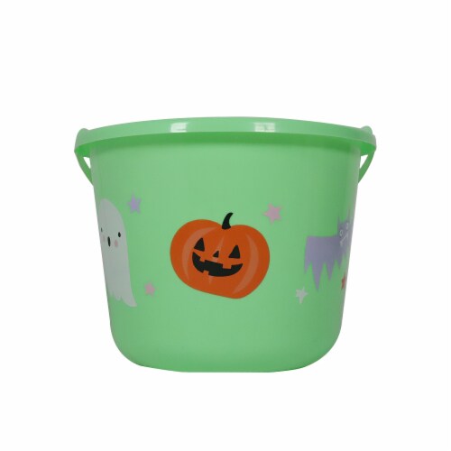 Holiday Home Squad Ghouls Treat Bucket - Green Perspective: front