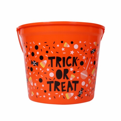 Holiday Home Trick or Treat Jumbo Bucket - Orange Perspective: front