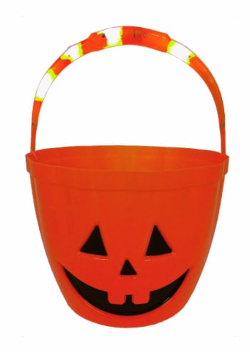 Holiday Home™ LED Treat Bucket - Orange Perspective: front