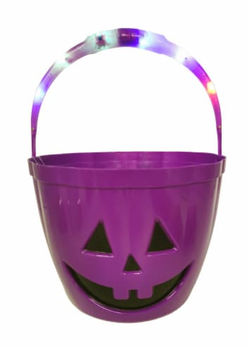Holiday Home™ LED Treat Bucket - Purple Perspective: front