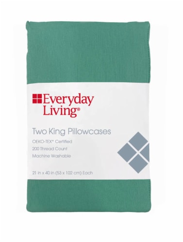 Everyday Living Pillowcases - Green Perspective: front
