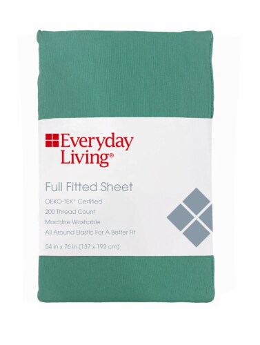 Everyday Living® Fitted Sheet - Green Perspective: front