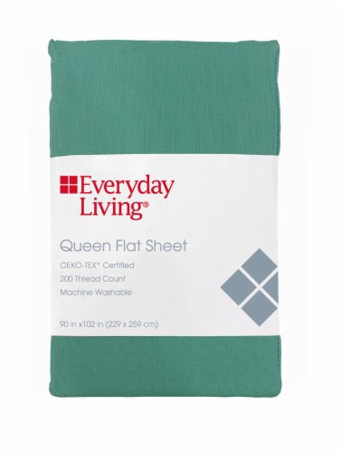 Everyday Living® Flat Sheet - Green Perspective: front