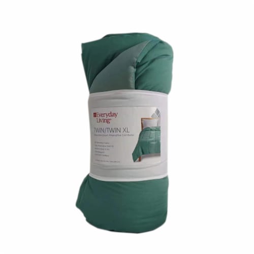 Everyday Living Reversible Down Alternative Comforter - Green Perspective: front