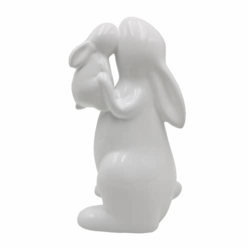 Holiday Home Ceramic Bunny - White Perspective: front