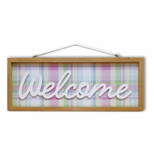 Holiday Home Easter Welcome Sign Perspective: front