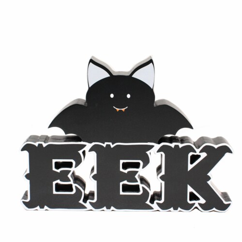 Holiday Home EEK Bat Stacking Sign Perspective: front