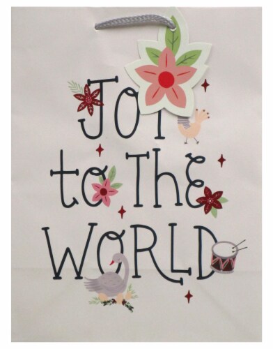 Holiday Home Joy to the World Gift Bag Perspective: front