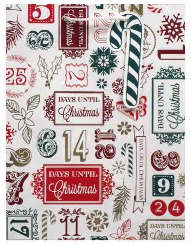 Holiday Home Icon Scatter Christmas Gift Bag Perspective: front