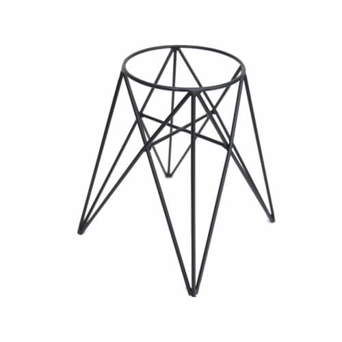 The Joy of Gardening Chevron Metal Plant Stand Perspective: front