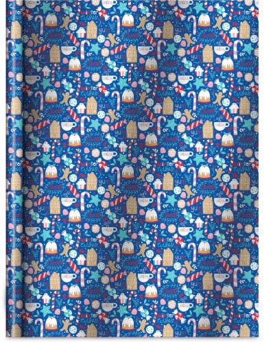 Holiday Home 30" Gift Wrap - Christmas Candy Wishes Perspective: front